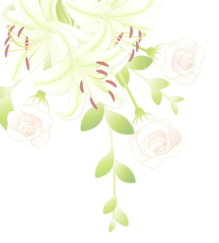 上百合 イラスト フリー素材 美しい花の画像